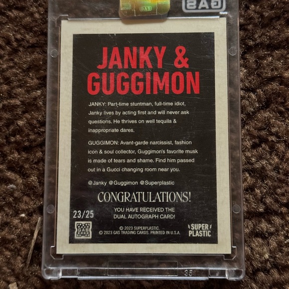 G.A.S Trading Cards - Janky & Guggiimon hollow signature! - Picture 3 of 3